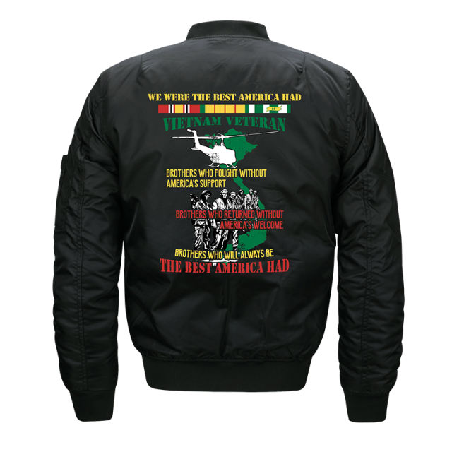 Black Pilot Jacket Men's Sport Jacket Plus Size Casual Baseball Wear PQ719A