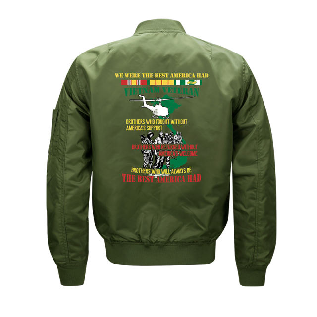 Army Green Pilot Jacket Men's Sport Jacket Plus Size Casual Baseball Wear PQ719B