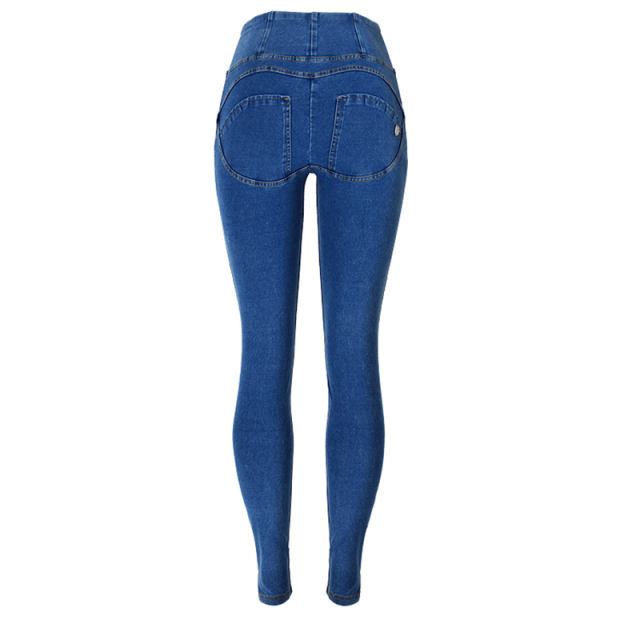 Women Fashion High Waist Jeans Trend Clothing Bubble Butt Denim Trousers PQTOP6679