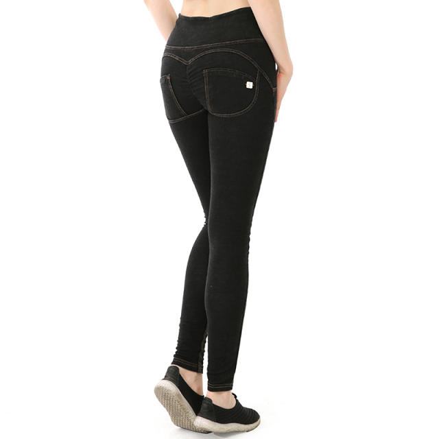 Women Trend Clothing High Waist Jeans Bubble Butt Denim Trousers PQF136C