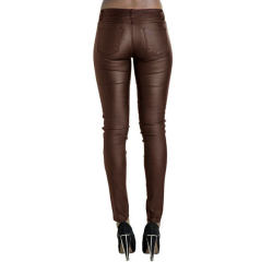 Bubble Butt Faux Leather Trousers Women Sexy Low Waist PU Pants PQTOP232