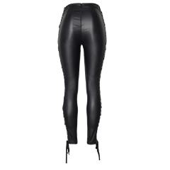 Women Sexy High Waist Faux Leather Pants Bubble Butt PU Trousers PQTOP286
