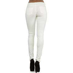 Women Low Waist PU Pants Bubble Butt Faux Leather Trousers PQTOP299