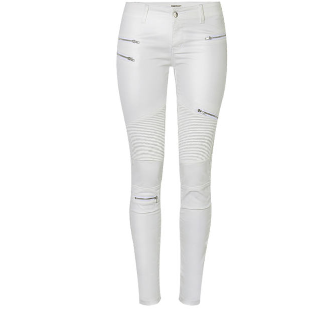 Women Low Waist PU Pants Zipper Leather Bubble Butt Trousers PQTOP300