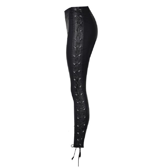 Women Sexy High Waist Faux Leather Pants Bubble Butt PU Trousers PQTOP286