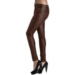 Bubble Butt Faux Leather Trousers Women Sexy Low Waist PU Pants PQTOP232