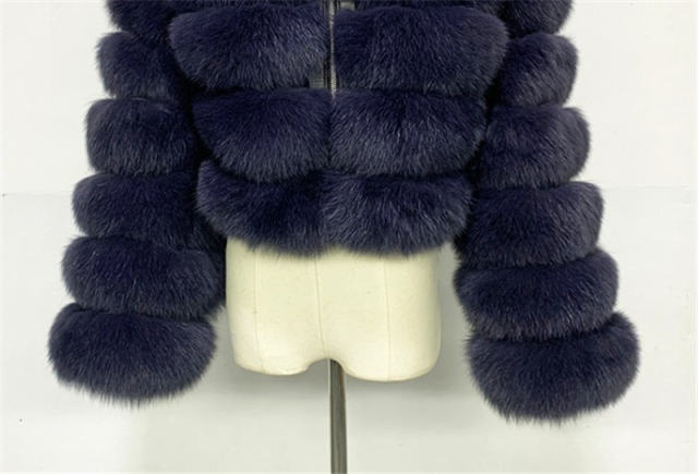 Sexy Fox Faux Fur Short Coat for Women Long Sleeve Hoodies Jackets PQ00598