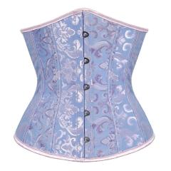 Black Classic Court Girdle Bridal Corset Women Underbust Corselet PQ537C