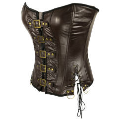 Faux Leather Steampunk Corset Wholesale Sexy Gothic Corselet For Women PQ608A
