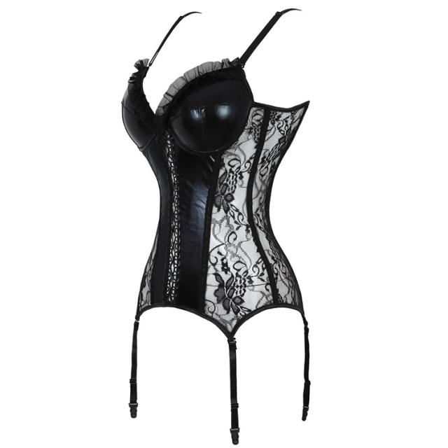 Plus Size Steampunk Mesh Bustiers Sexy Bustiers Gothic Corset Women PQ713