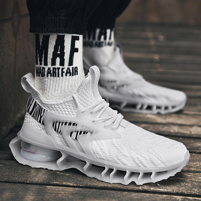 Wholesale Hot Sale  fly weaving Sport Men Lightweight Sneakers Breathable Mesh Running popcorn sole Shoes MX-1666