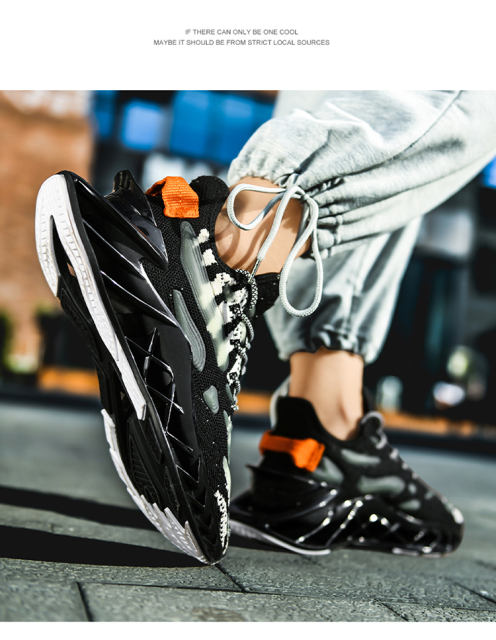 Wholesale Hot Sale  fly weaving Sport Men Lightweight Sneakers Breathable Mesh Running reflective Shoes MX-8809