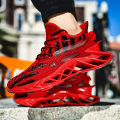 Wholesale Hot Sale  fly weaving Sport Men Lightweight Sneakers Breathable Mesh Running reflective Shoes MX-8809