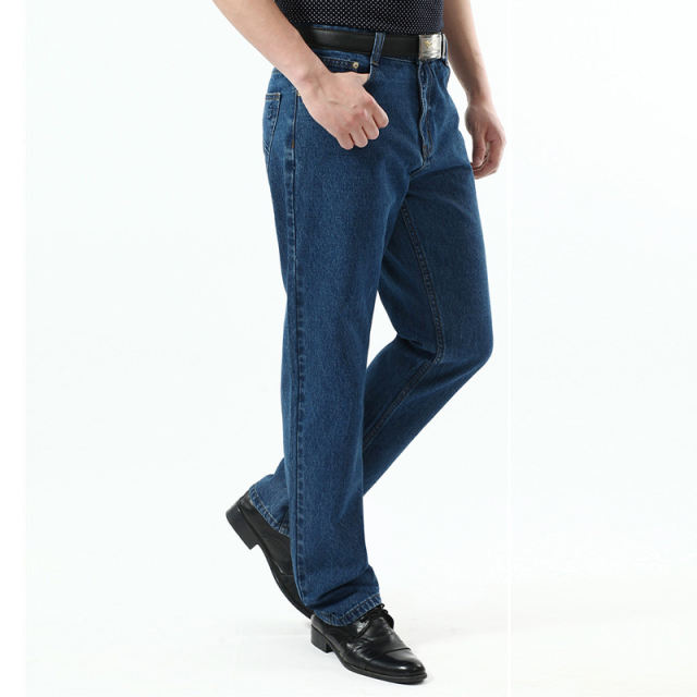 Blue Fashion Apple Jeans Men Casual Trousers Denim Pants For Papa PQYP891B
