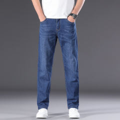 Plus Size Denim Pants Men Business Jeans Summer Casual Trousers PQ8013