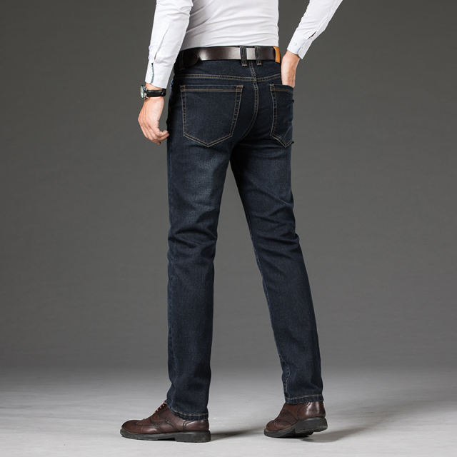 Black Fashion Business Jeans Men Casual Trousers Plus Size Denim Pants PQYP2011B