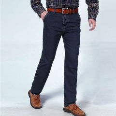 Dark Blue Fashion Apple Jeans For Papa Denim Pants Casual Trousers PQYP889B