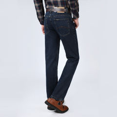 Dark Blue Fashion Apple Jeans Men Denim Pants Casual Trousers PQYP886B