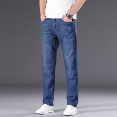 Plus Size Denim Pants Men Business Jeans Summer Casual Trousers PQ8013