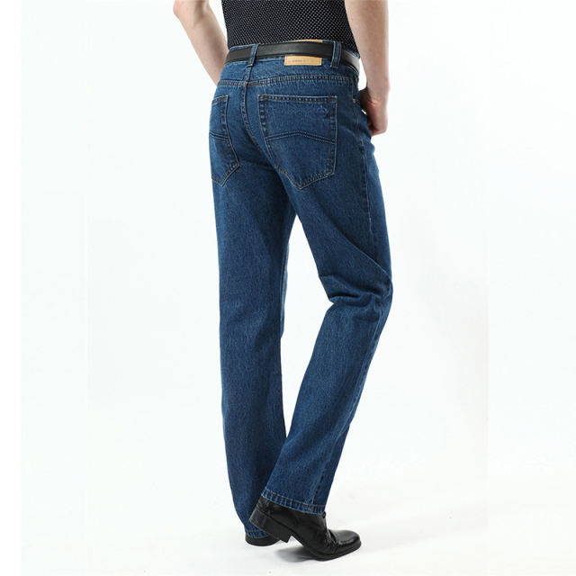 Blue Fashion Apple Jeans Men Casual Trousers Denim Pants For Papa PQYP891B