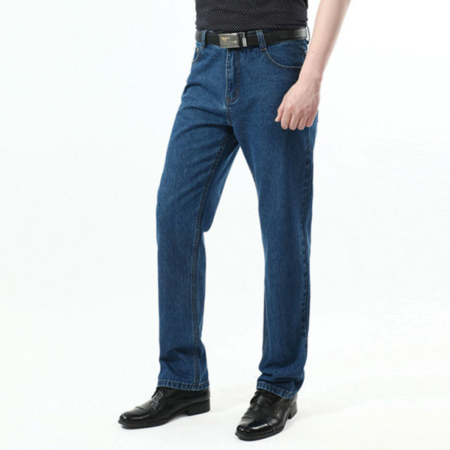 Blue Fashion Apple Jeans Men Casual Trousers Denim Pants For Papa PQYP891B