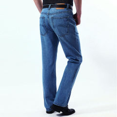 Light Blue Fashion Men Denim Pants Casual Trousers Apple Jeans For Papa PQYP892B
