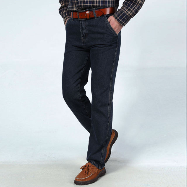 Dark Blue Fashion Apple Jeans For Papa Denim Pants Casual Trousers PQYP889B