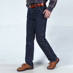 Dark Blue Fashion Apple Jeans For Papa Denim Pants Casual Trousers PQYP889B