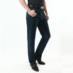 Dark Blue Fashion Denim Pants Casual Trousers Apple Jeans For Papa PQYP893B