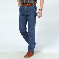 Blue Fashion Denim Pants For Papa Apple Jeans Men Casual Trousers PQYP887B