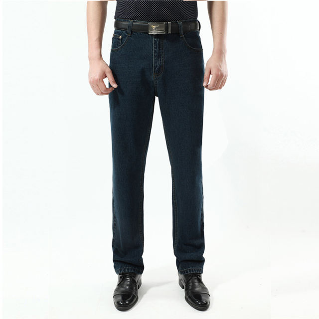 Dark Blue Fashion Denim Pants Casual Trousers Apple Jeans For Papa PQYP893B