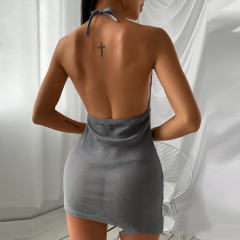 Black Lace Halter Sexy Ladies Underwear High Elastic Nightclub Uniform PQ1869B