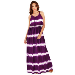 Red Sexy Maxi Dresses Tie-dyed Women Casual Boho Dress PQ2116A