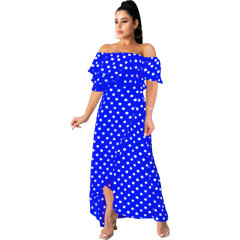 Black Fashion Bohemian Dresses Polka Dot Beach Chiffon Dress PQ2202A [OUT OF STOCK]