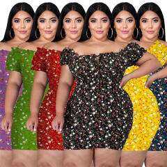 Red Knitted Off-shoulder Plus Size Dress Sexy Nightclub Dress PQ1076A