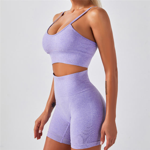 Blue Seamless Ourdoor Sportwear Sport Apparel Sexy Fitness Shorts PQYJ032E
