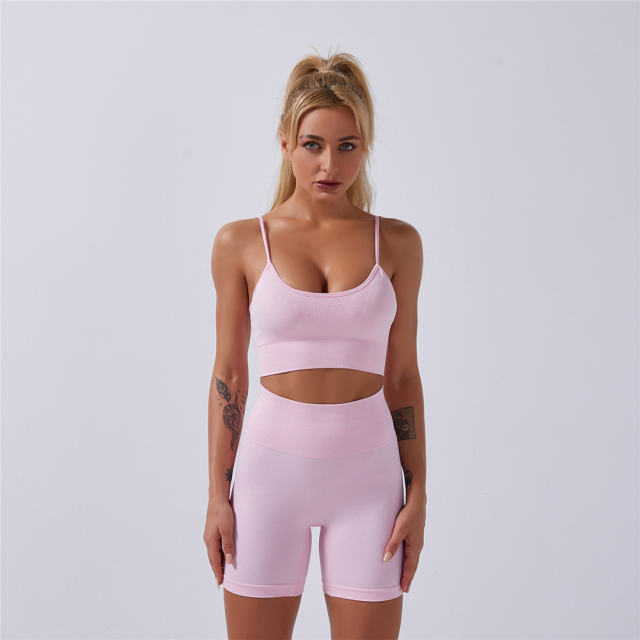 Pink Seamless Ourdoor Sportwear Sport Apparel Sexy Fitness Shorts PQYJ032B