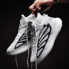 White Spring Dad Shoes Mesh Sport Shoes Male Clunky Sneakers PQRL9000B