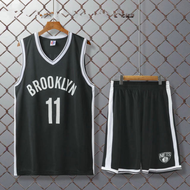 Black Kyrie Irving Basketball Jersey For Adult Brooklyn Team Uniform Children PQKD007D