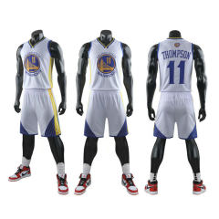 White Golden State Warriors Basketball Jersey for Adult Thompson Team Uniform For Child PQKT011A