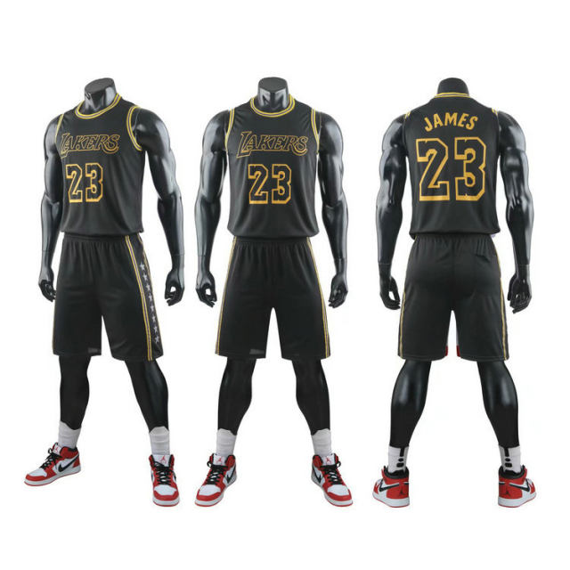 Black James Basketball Jersey for Adult Basketball Team Uniform For Kid PQLB023D