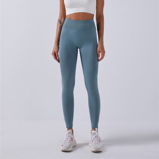 Pink High Waist Fitness Tights Yoga Leggings Bubble Butt Gym Pants PQYJ003D