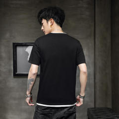 Blue Summer Fashion T-shirt For Men Trend Casual Cotton T Shirts RL8144B