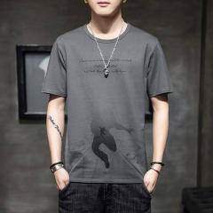 Black Trend Casual T Shirts Summer Fashion Cotton T-shirt For Men RL8140A