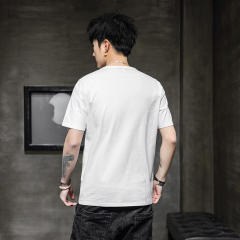 Black Trend Casual T Shirts Summer Fashion Cotton T-shirt For Men RL8140A