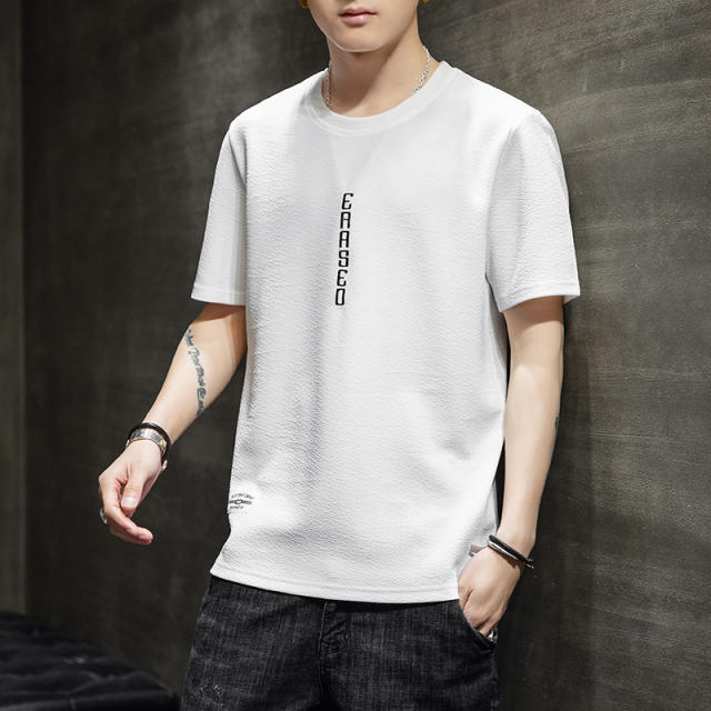 Yellow Summer Men T-shirt For Travel Fashion Casual Tops RL8160B