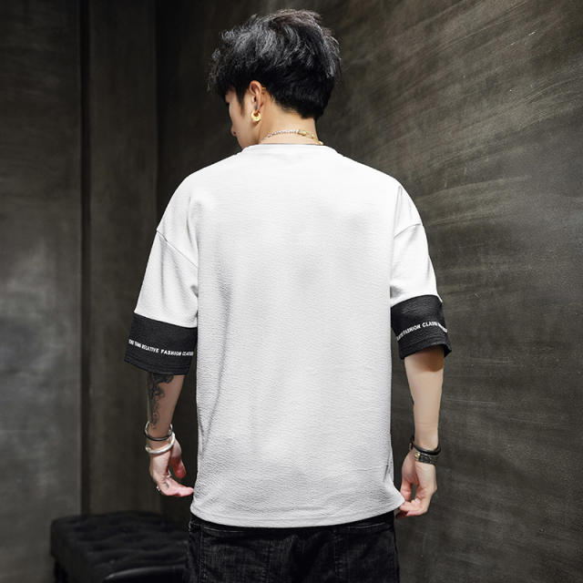 Black Summer T-shirt For Men Fashion Youth Casual T Shirts RL8159A