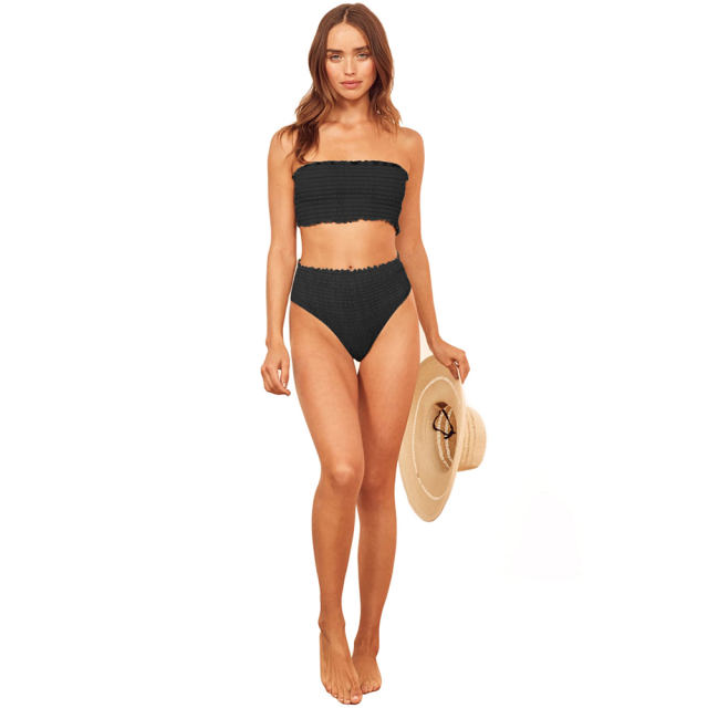 Black Bandeau Bikini for Women Sexy Padded Swimwear PQ411657A