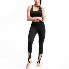 Black Fitness Bras with Running Leggings Women Bubble Butt Yoga Outfits PQGS30005A