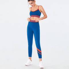 Black Fitness Vest with Sport Leggings Women Bubble Butt Yoga Outfits PQGS30054A